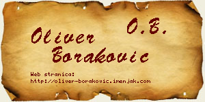 Oliver Boraković vizit kartica